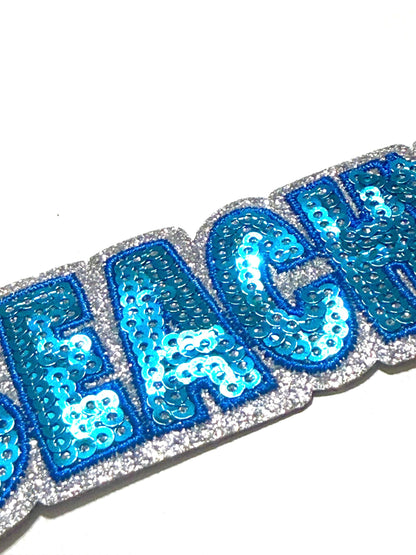 Beachy Sequin Patch – Iron-On DIY Applique for Hats, Backpacks, Jackets