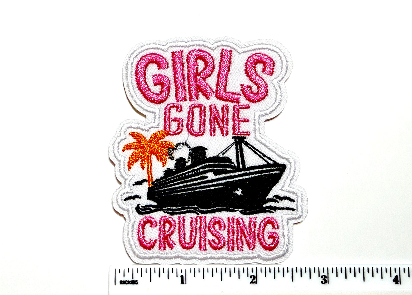 Girls Gone Cruising patch - Embroidered DIY Iron on patch 3”
