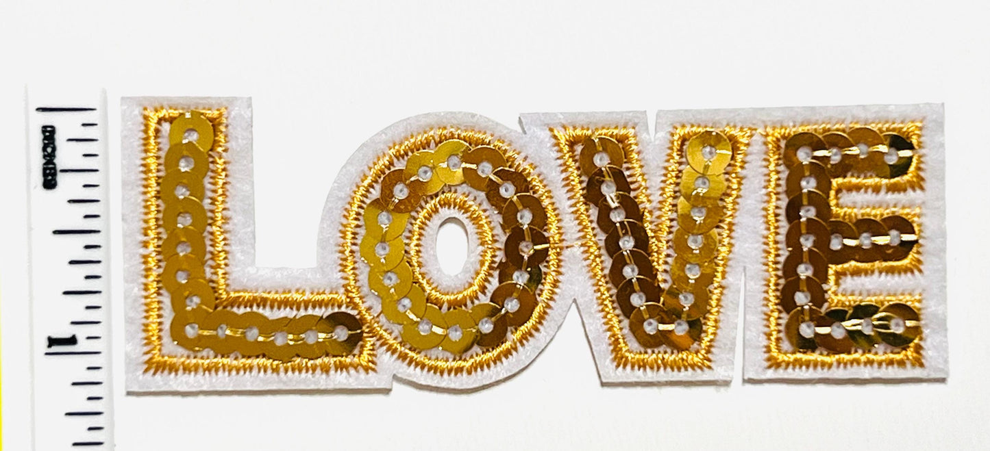 Love Sequins - Embroidered & sequins Iron on patch