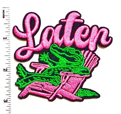 Later Gator patch - Embroidered Iron On Patch 3.25”