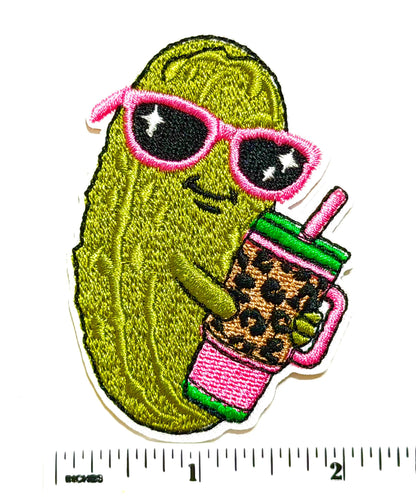 Pickle patches - Embroidered Iron on patches