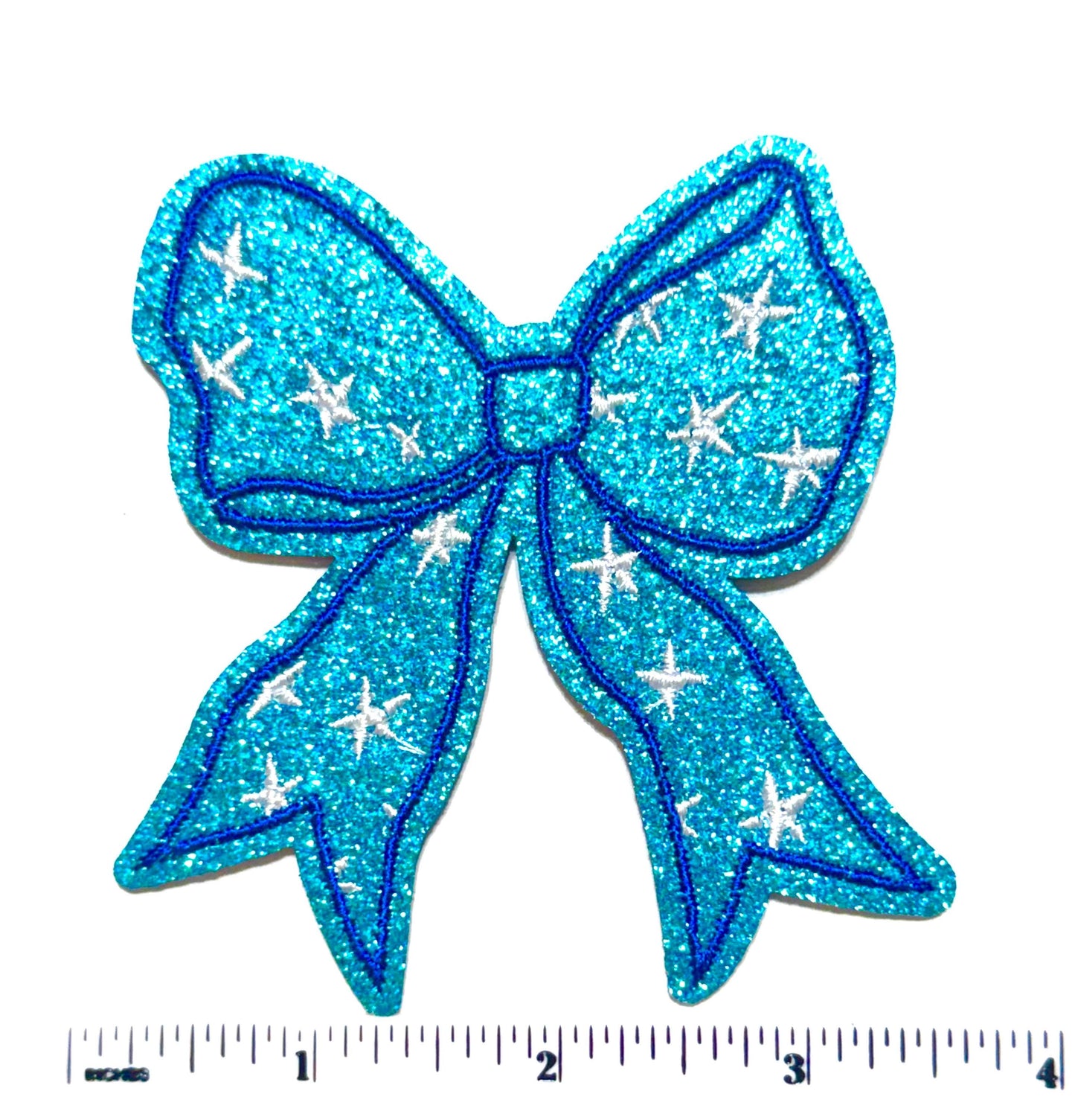 Patriotic bow Patch - Embroidered DIY Iron-On patches with glitter