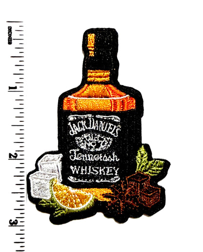 Whiskey Bottle patch - Embroidered Iron on patch 3”