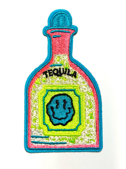 Tequila Bottle neon patches– Embroidered Iron On