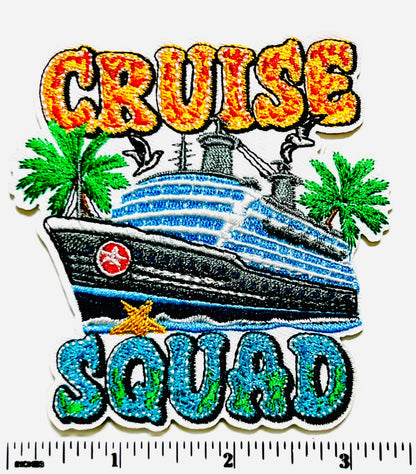 Cruise Squad patch - Embroidered DIY Iron on patch 3.5”