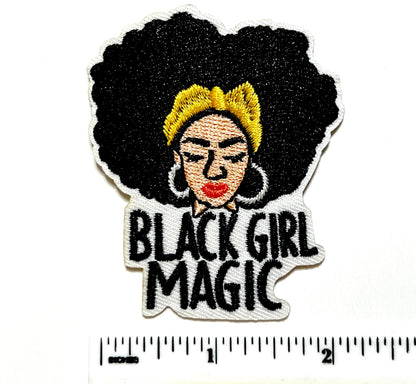 Black girl magic - Embroidered Iron on patch
