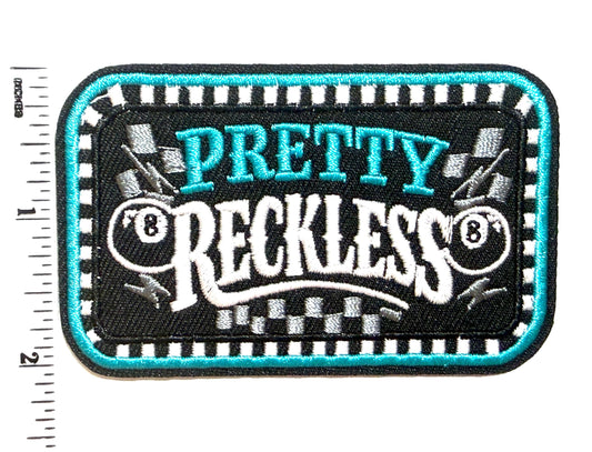Turquoise Pretty Reckless patch - Embroidered Iron on appliqué