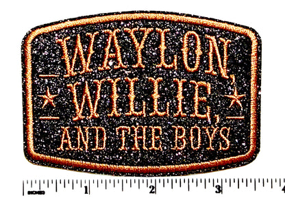 Waylon, Willie and the Boys - Embroidered Iron On Patch 3.5”