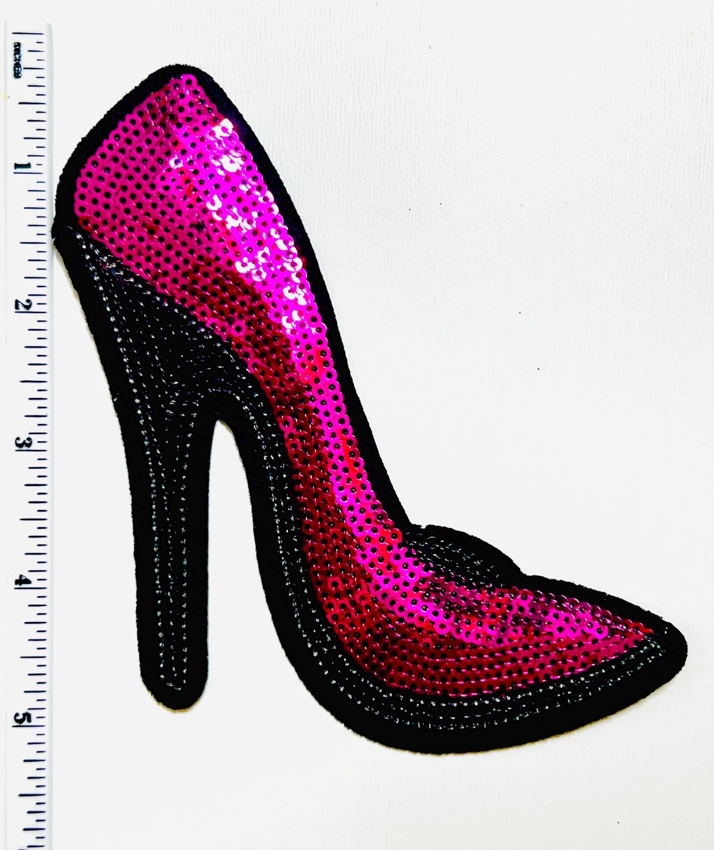 Sequins stiletto high heel 5”