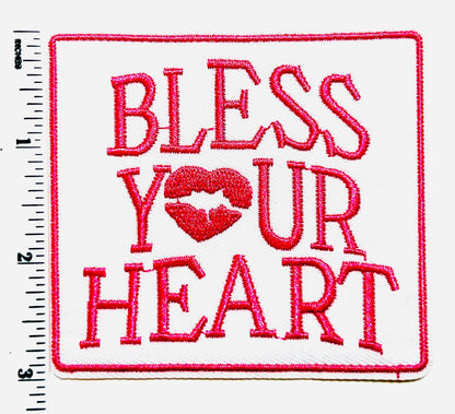 Bless Your Heart patch - Embroidered DIY Iron on patch