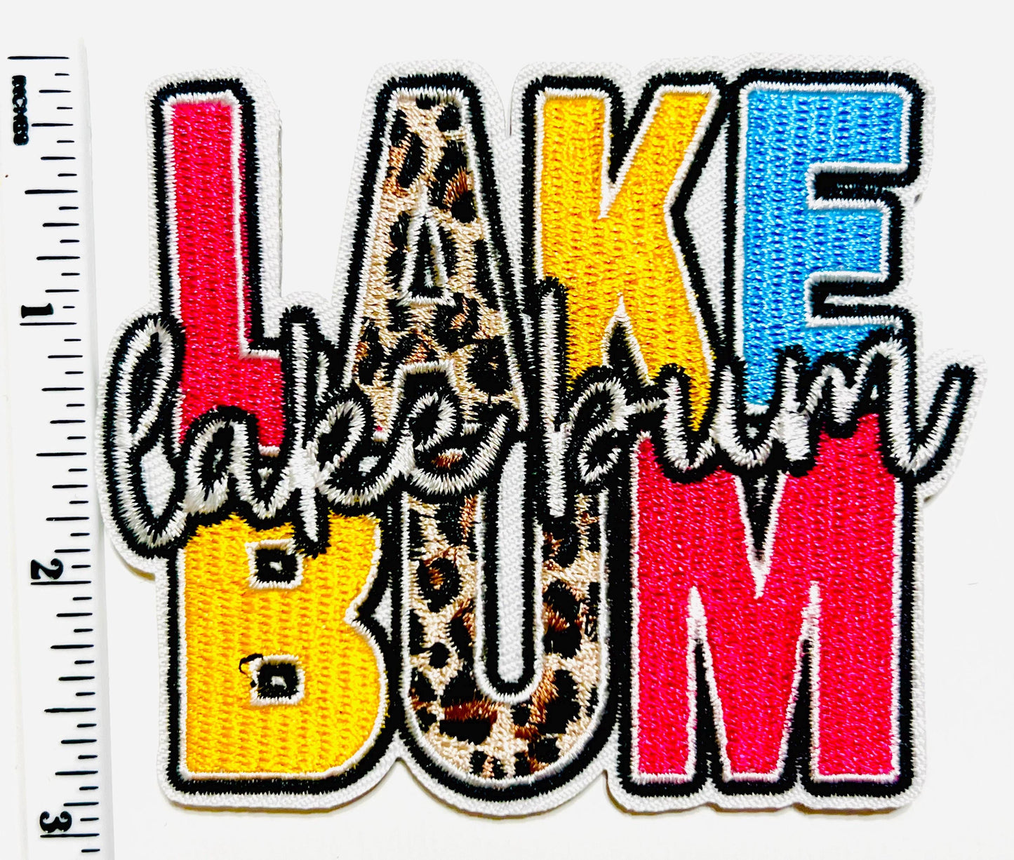 Lake Bum patch- Embroidered DIY Iron on patch