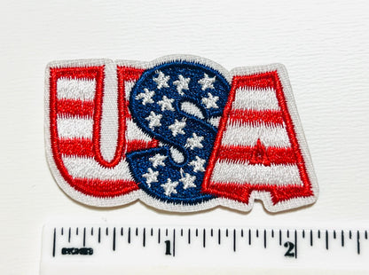 Patriotic USA & 4th of July - Embroidered Iron on patch