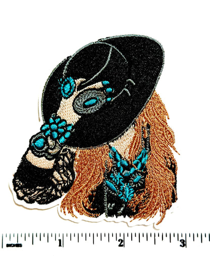 Cowgirls - Embroidered Iron on patches 3.25”