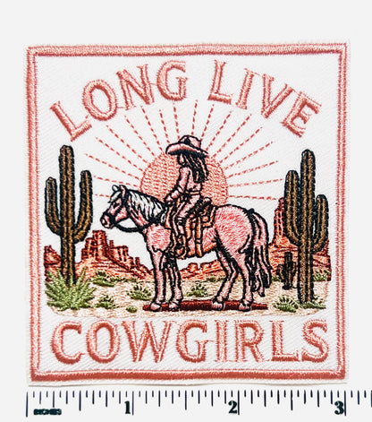 Cowgirl Patches - Embroidered Iron on patches 3”