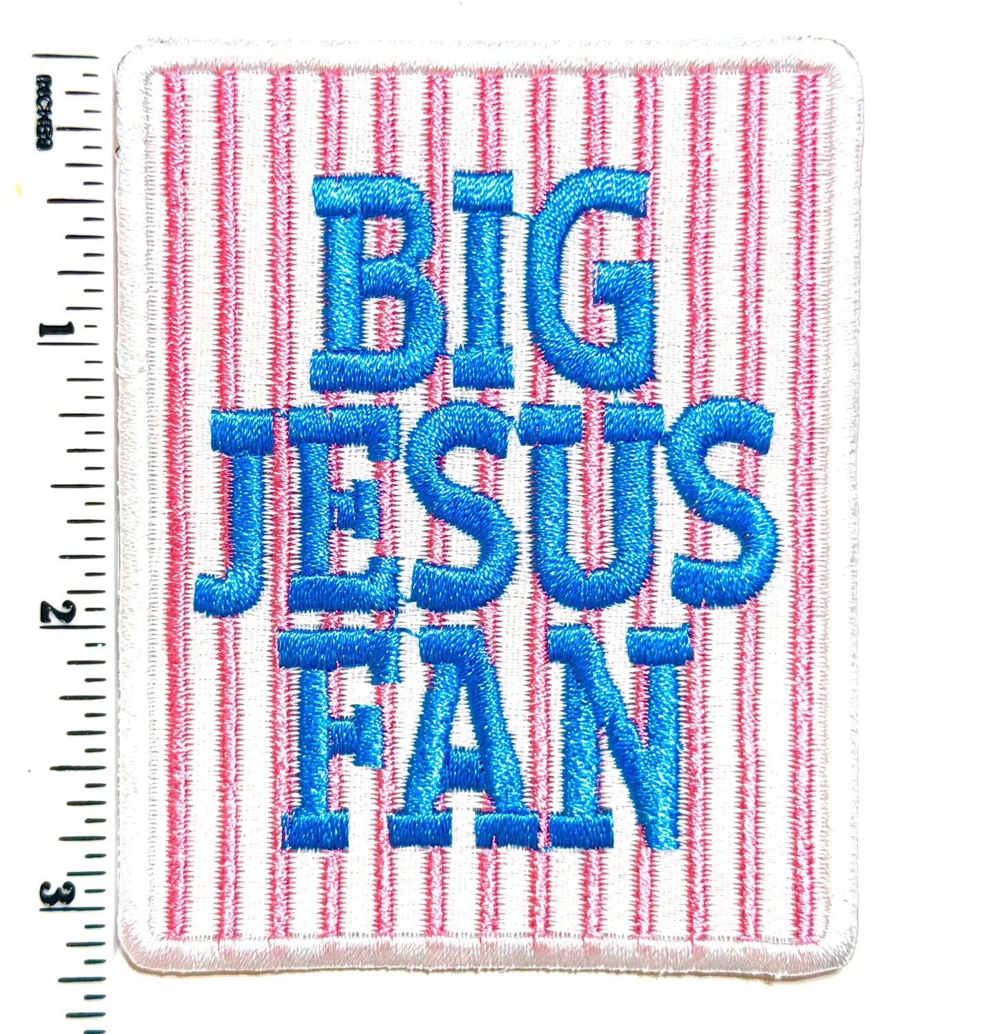 Big Jesus Fan - Embroidered Iron On Patch 3”