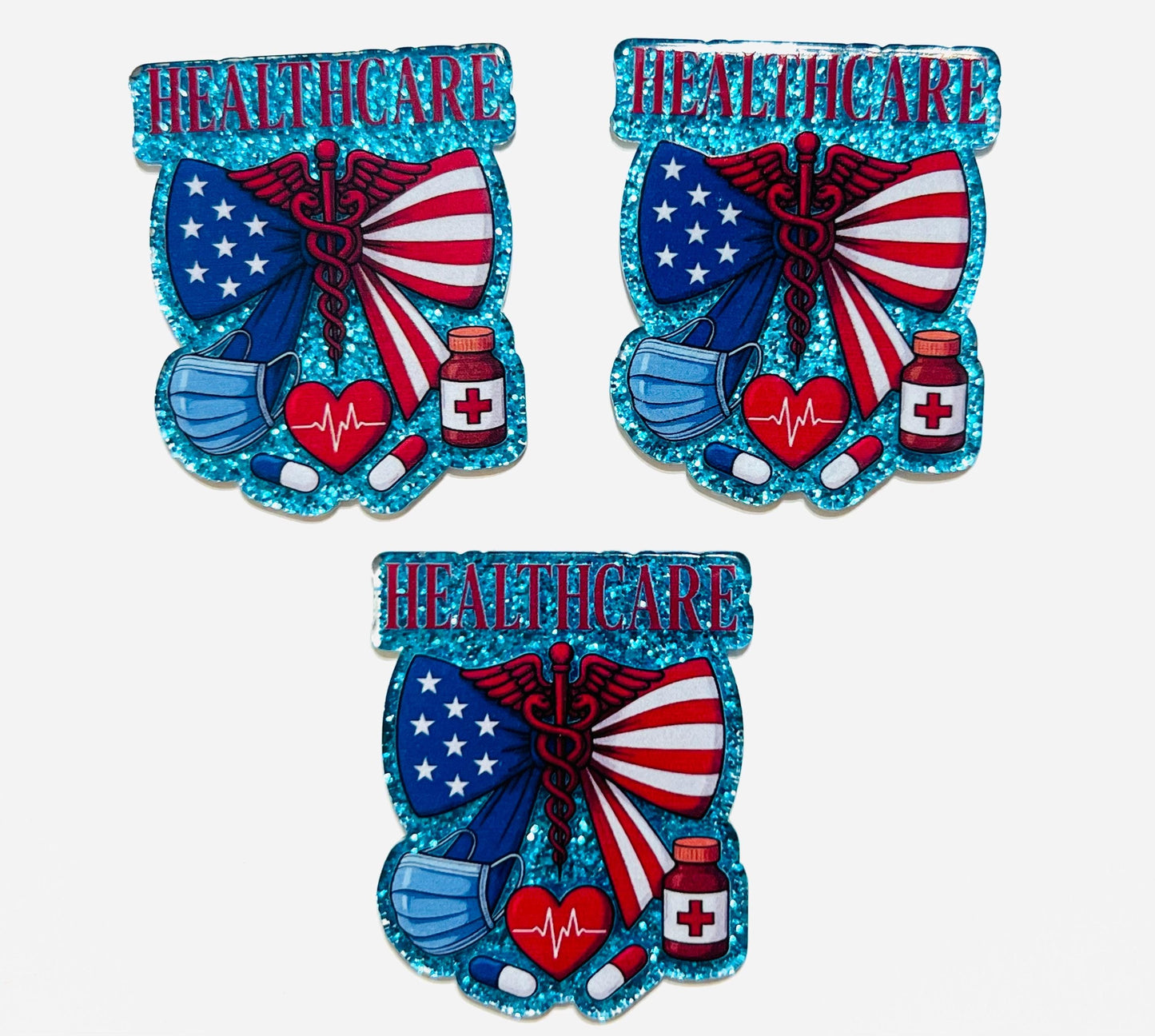 Healthcare - Set of 3 flatback acrylics