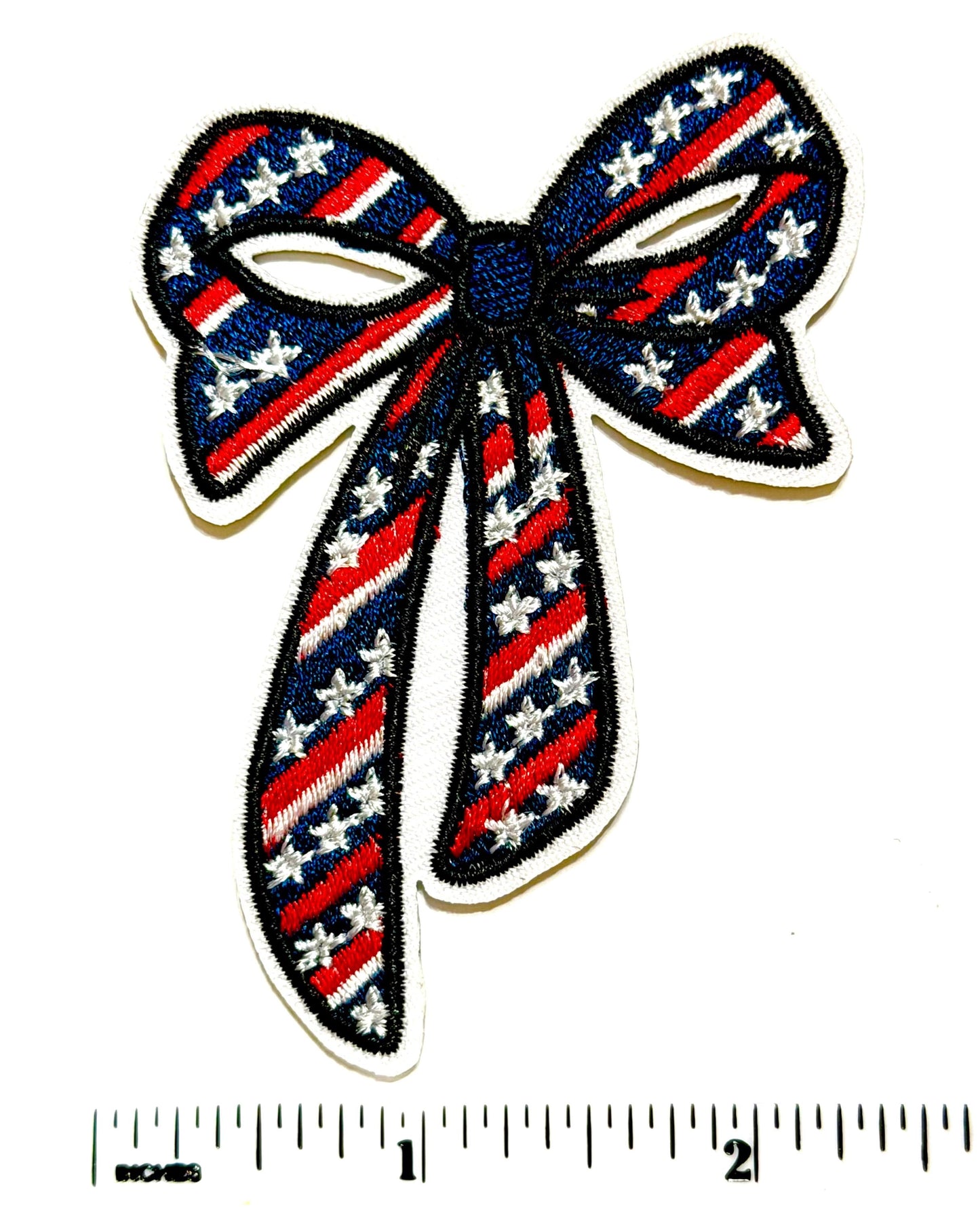 American flag bow 3”
