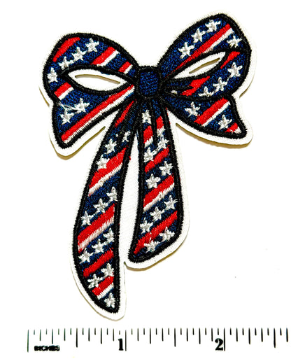 American flag bow 3”