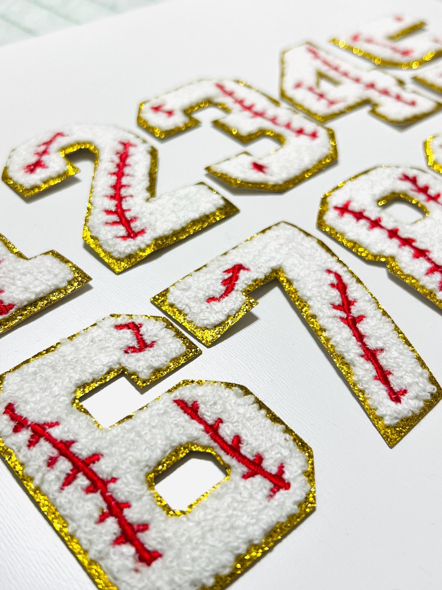Baseball numbers patches - Embroidered DIY iron on Patches