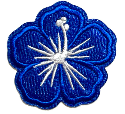 Hibiscus Flowers - Embroidered Iron On Patches 2”