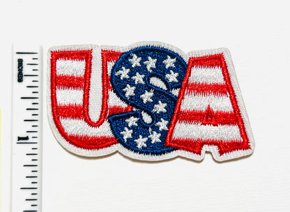 Patriotic USA & 4th of July - Embroidered Iron on patch