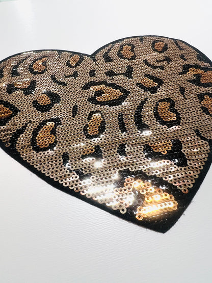 Hearts - Sequined Iron on patches