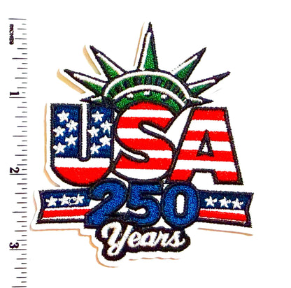USA 250 Years patriotic patch - Embroidered DIY Iron on patch