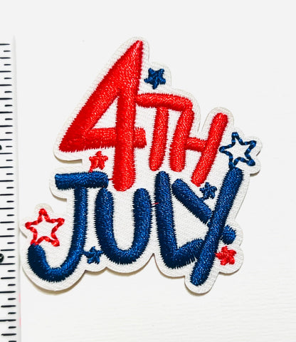 Patriotic USA & 4th of July - Embroidered Iron on patch
