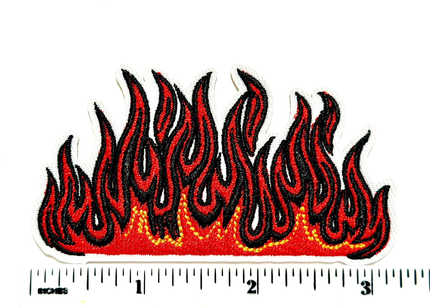 Flame Border Iron On Patch 3”