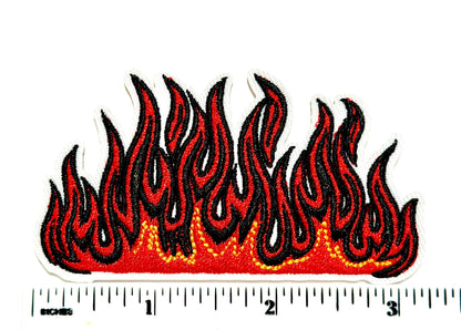 Flame Border Iron On Patch 3”