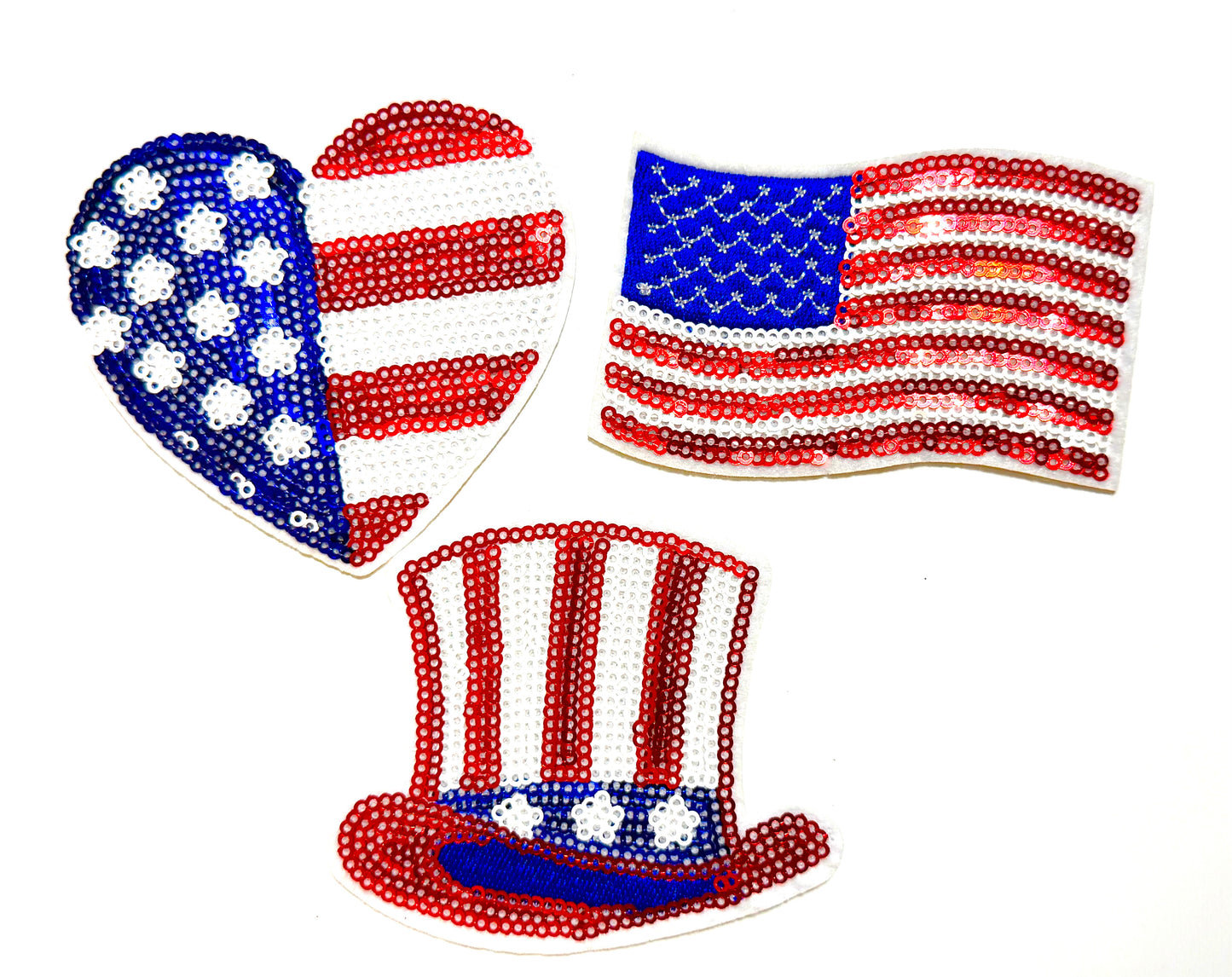 Patriotic patches - Sequins Iron on patches