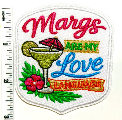 Margs are my Love Language patch - Embroidered Iron On Patch 3”