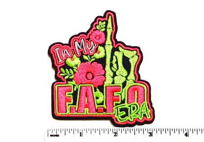 In my FAFO Era neon patch - Embroidered Iron on patch 3.25”