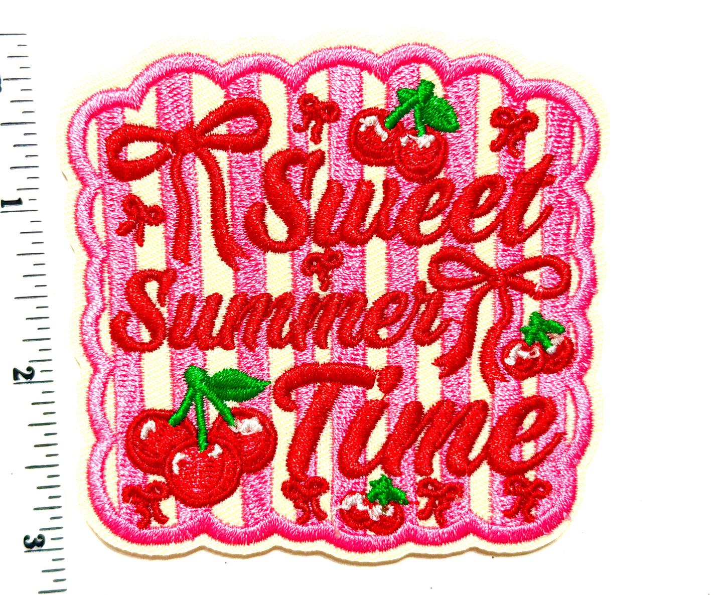 Sweet Summertime patch- Embroidered Iron on patch 3”