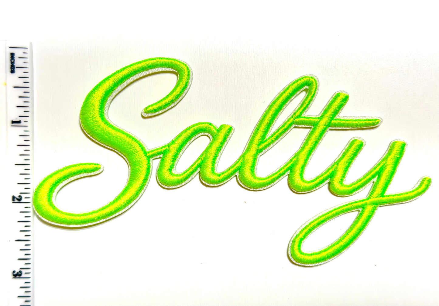 Salty puff letters - Embroidered raised letter patches 5.5”