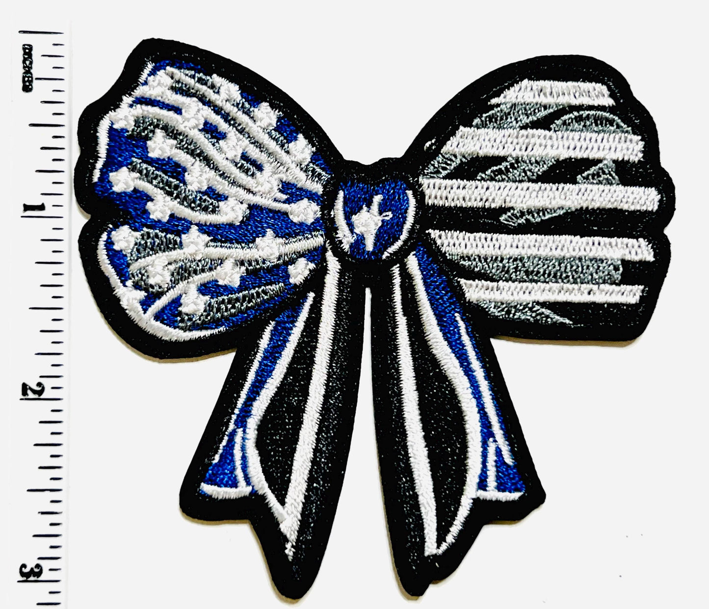 Back the Blue Bow & Heart