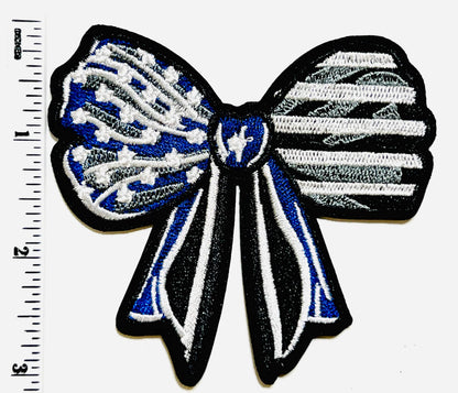Back the Blue Bow & Heart