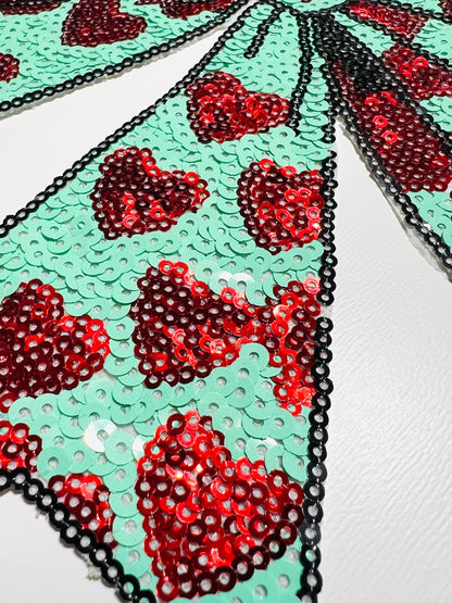 Bows - Sequins/Chenille Iron on patches