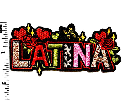 Latina colorful Embroidered - Iron On Applique 3.5”