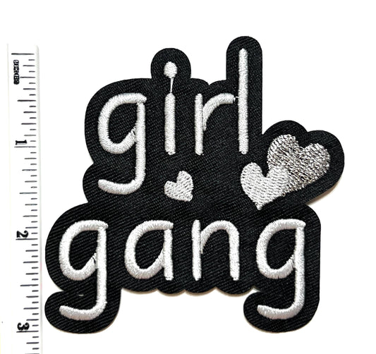 Girl Gang - Embroidered Iron on patch