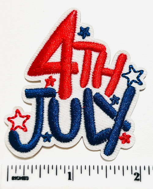 Patriotic USA & 4th of July - Embroidered Iron on patch