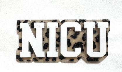 NICU Leopard print- flatback acrylics set of 3