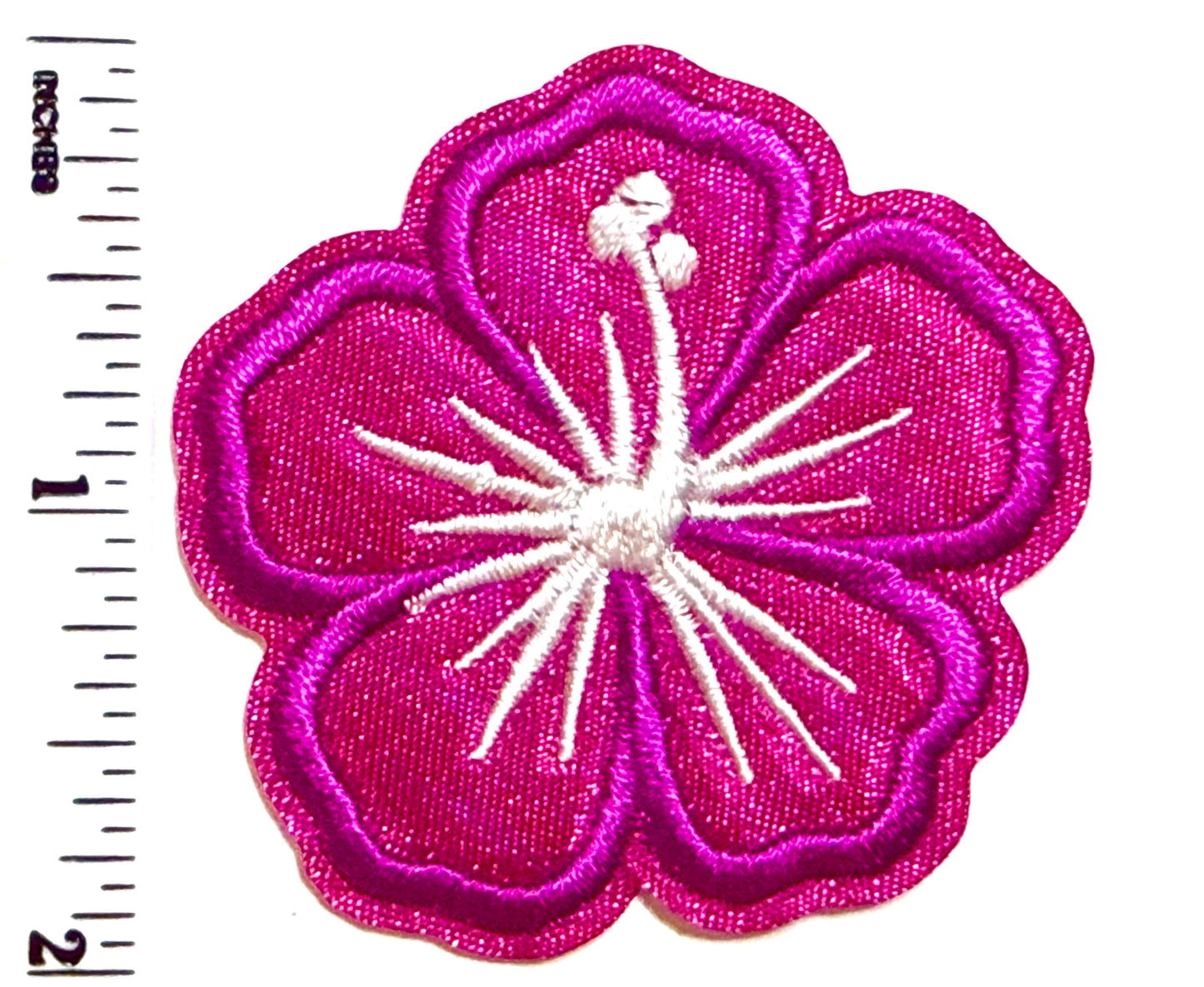 Hibiscus Flowers - Embroidered Iron On Patches 2”