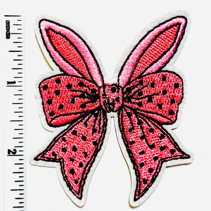 Easter Bunny Bow patches - Embroidered DIY Iron on patch
