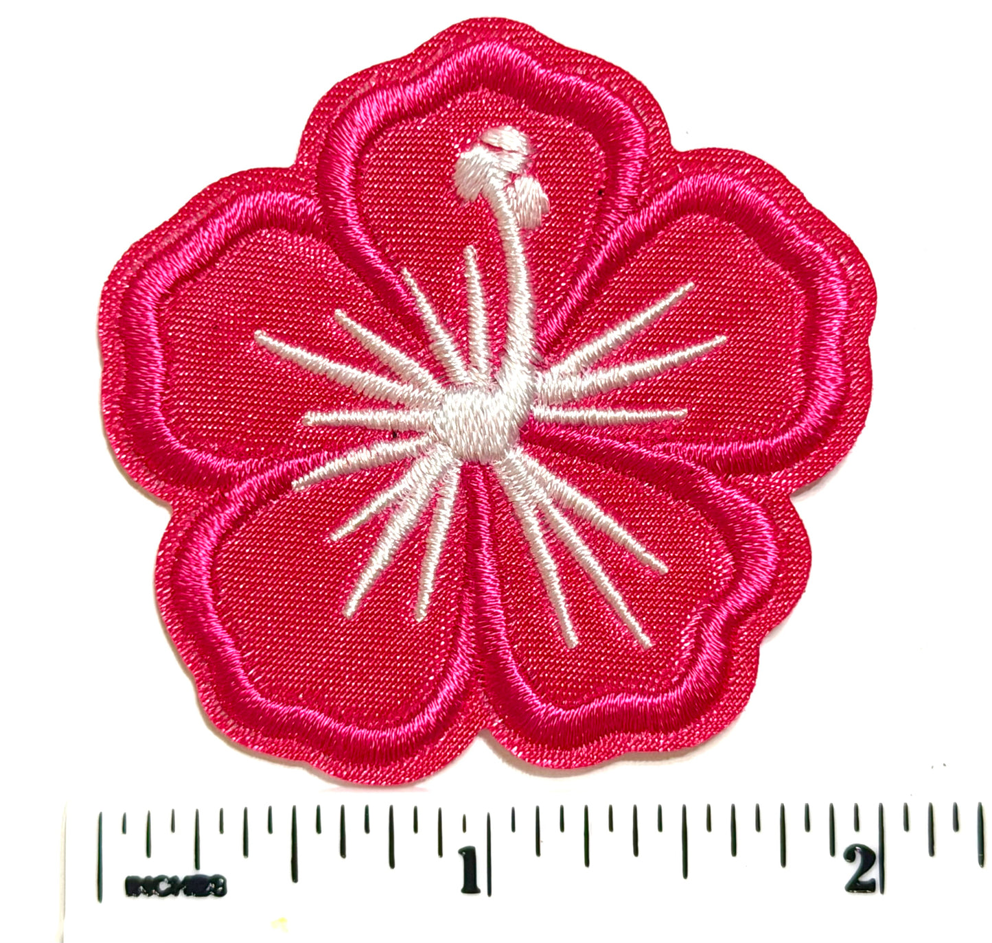 Hibiscus Flowers - Embroidered Iron On Patches 2”