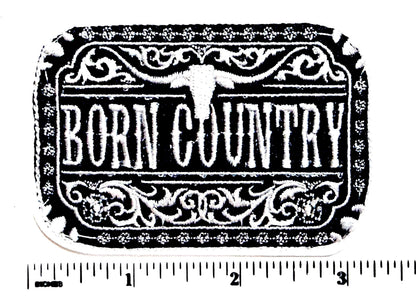 Born Country decorative patch - Embroidered DIY Iron on patch