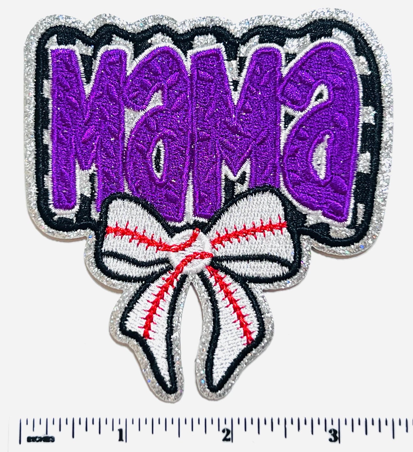 Mama baseball bow 3.5”
