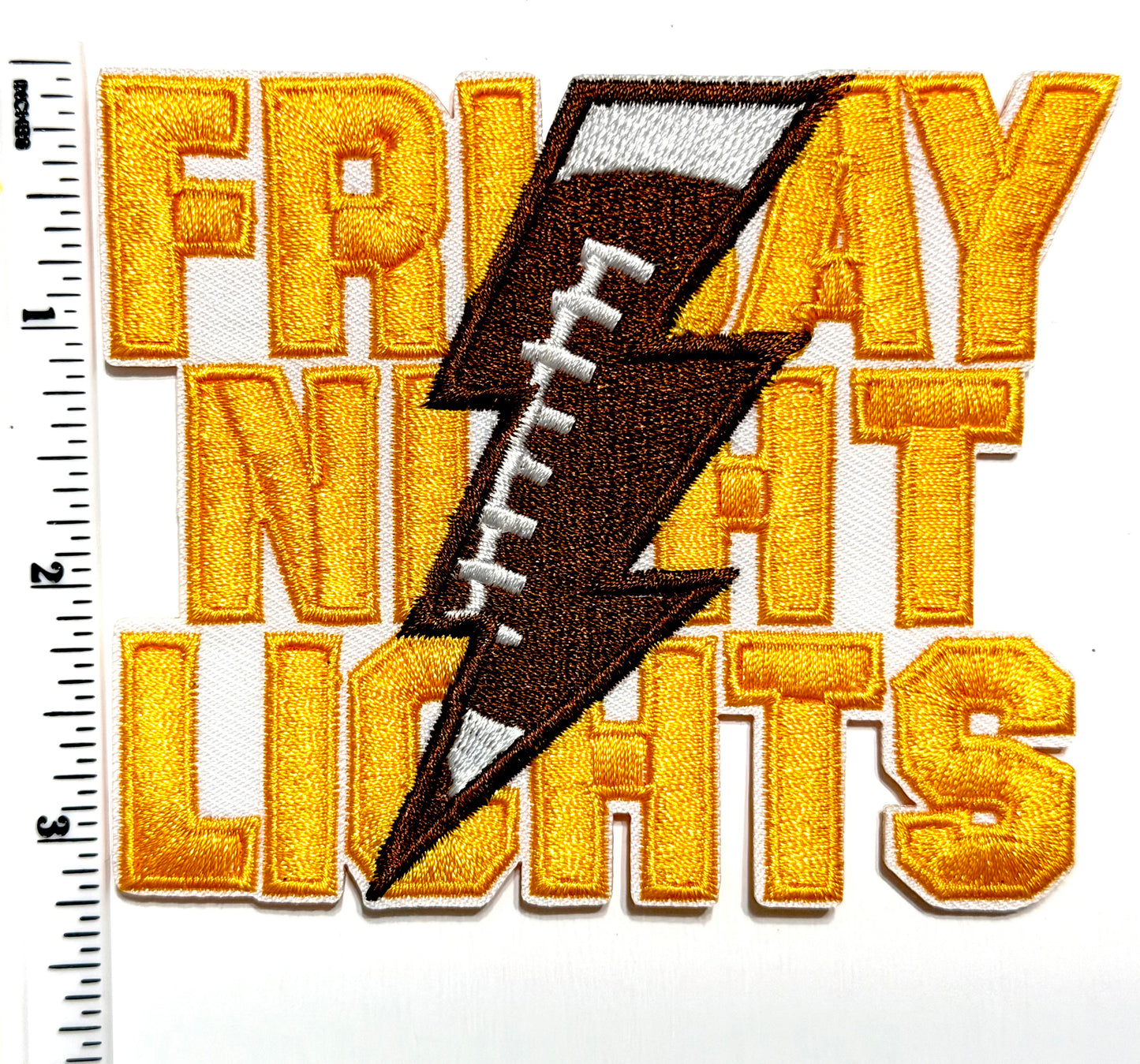 Friday Night Lights football patch - Embroidered Iron On Patch 4”