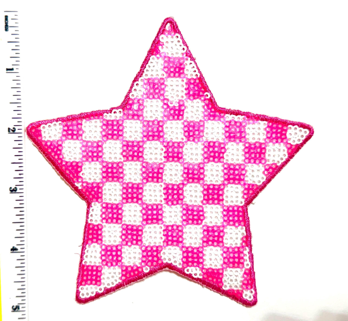 Checkered Stars 5” Sequins