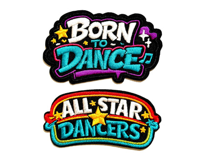 Dance patches - Embroidered Iron On Patches 3.5”